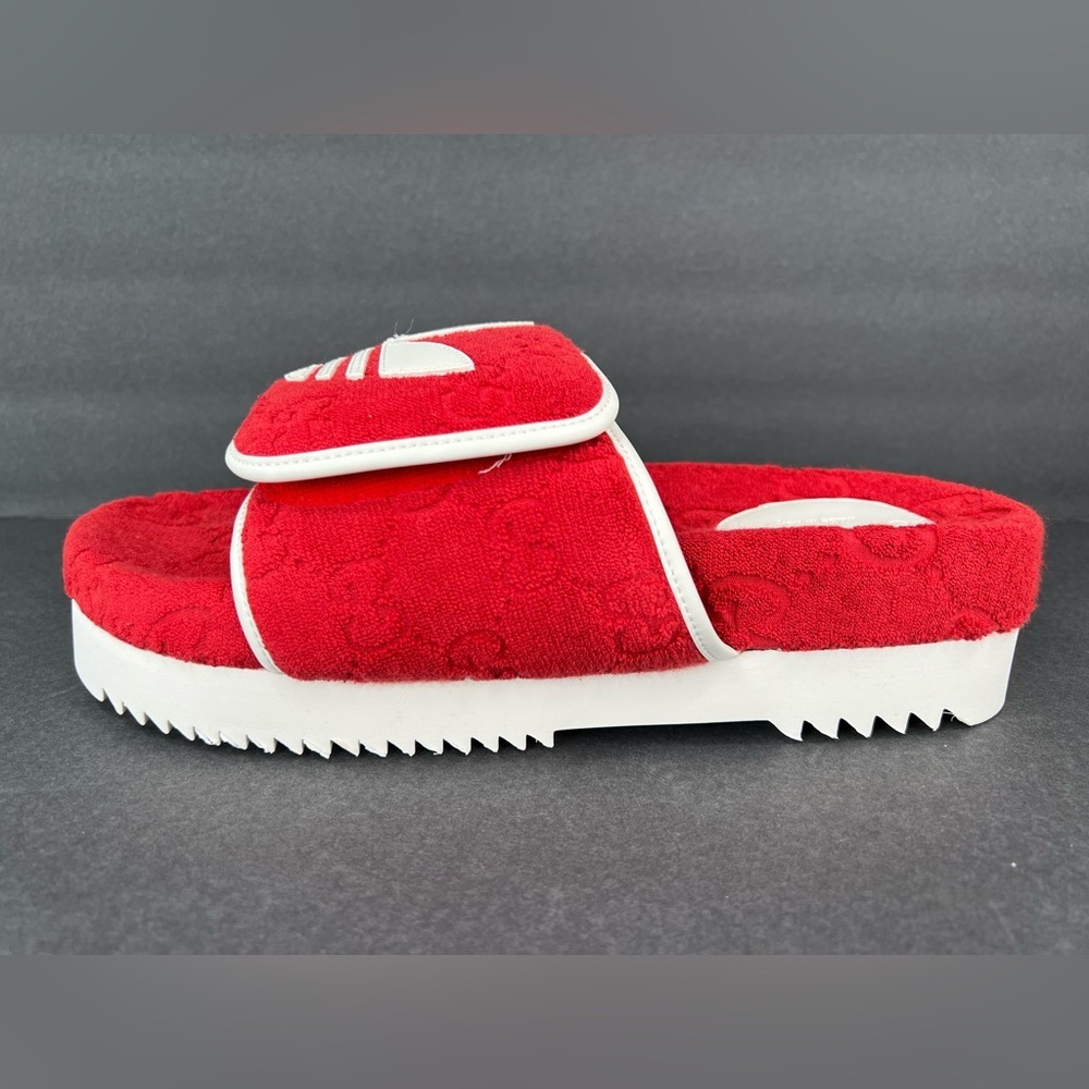 Gucci X Adidas GG Magic Sponge Demetra Vegan Logo Slides UK 11 - US 11.5 - EU 45 - Picture 12 of 14